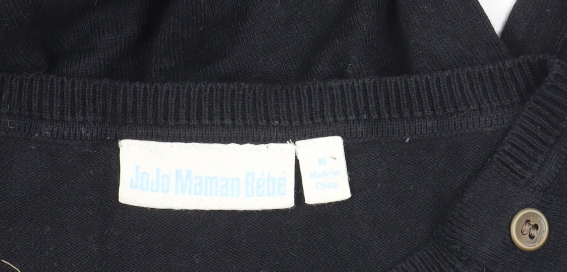 JoJo Maman Bébé Black M Women's Striped Shirt Dress