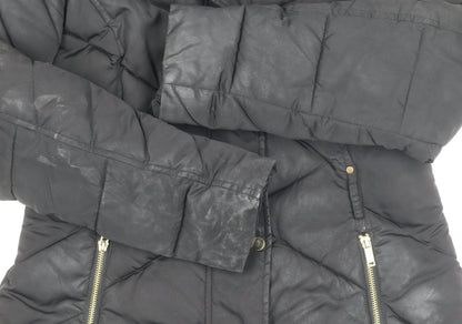 Womens UK Size M Oasis Black Puffer Jacket