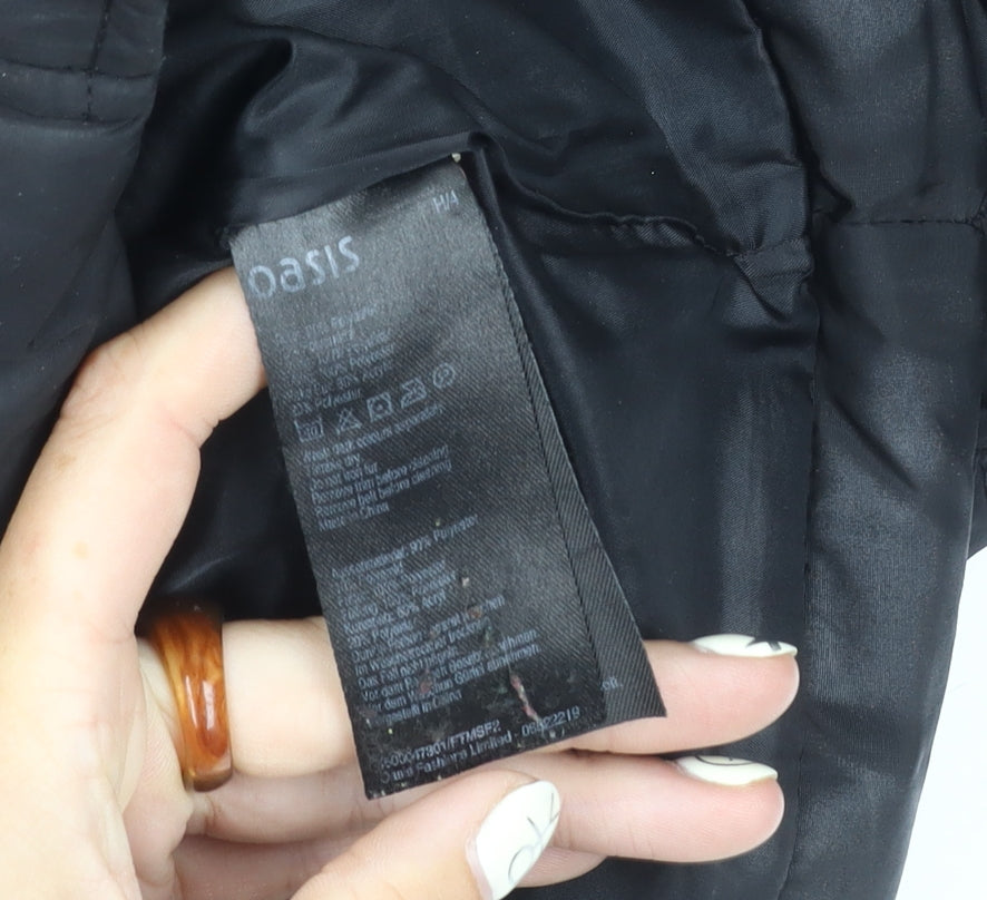 Womens UK Size M Oasis Black Puffer Jacket