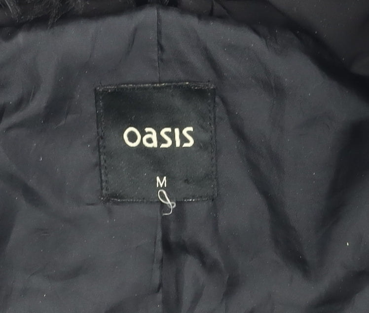 Womens UK Size M Oasis Black Puffer Jacket
