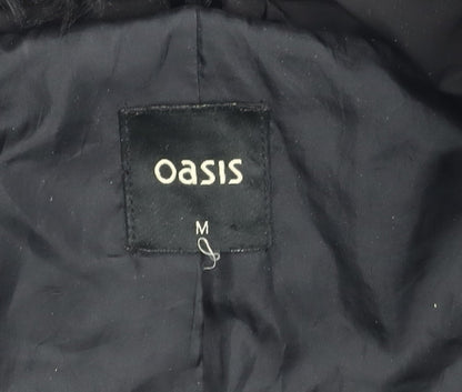 Womens UK Size M Oasis Black Puffer Jacket