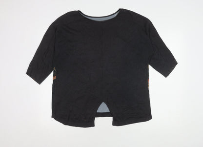 Womens UK Size M Oasis Black Basic Blouse