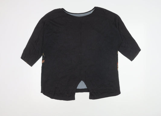 Womens UK Size M Oasis Black Basic Blouse