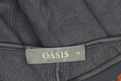 Womens UK Size M Oasis Black Basic Blouse