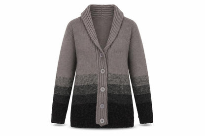 Womens UK Size 10/12 Damart Grey Cardigan Jumper