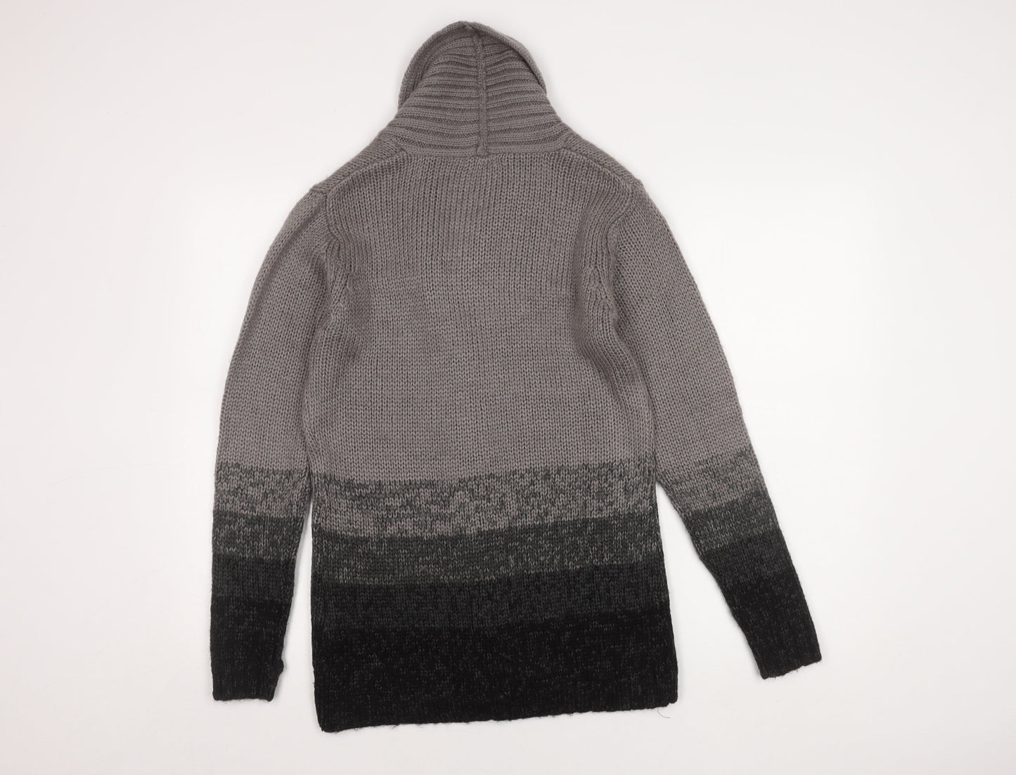 Damart Women's Grey Cardigan Size 10/12 V-Neck Knit