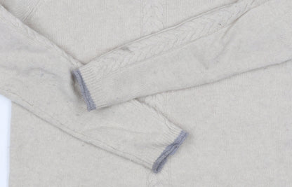 Paul Costelloe Men's Beige Wool Pullover Jumper M