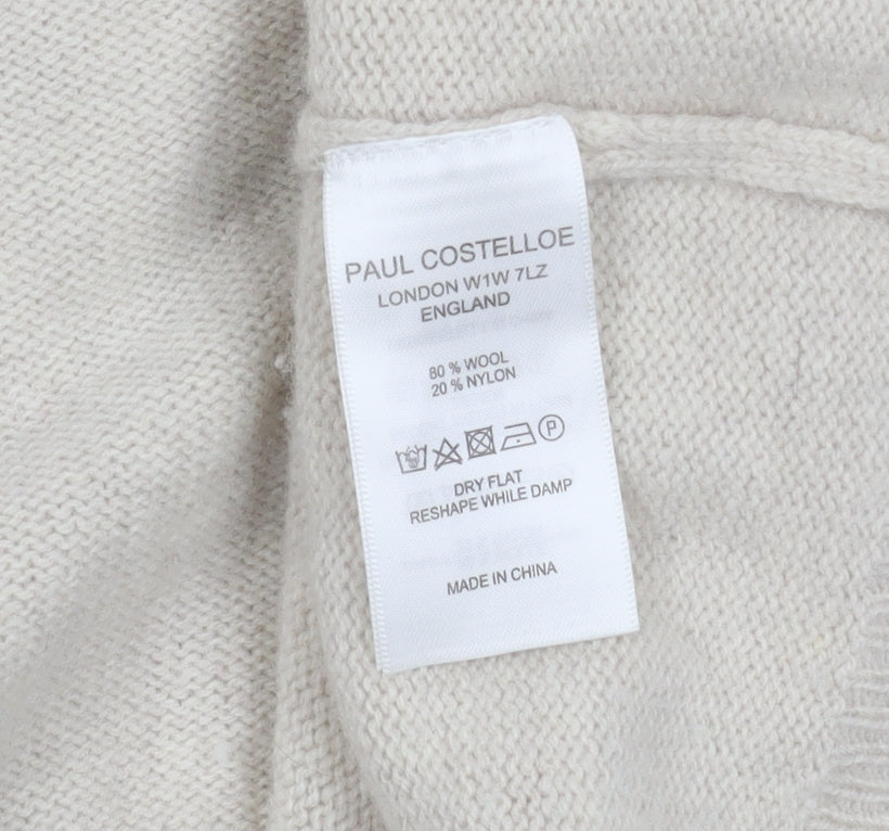 Paul Costelloe Men's Beige Wool Pullover Jumper M