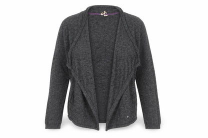 White Stuff Women's Grey Open Front Cardigan Size 10 Viscose Blend