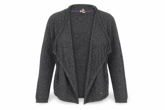 White Stuff Women's Grey Open Front Cardigan Size 10 Viscose Blend