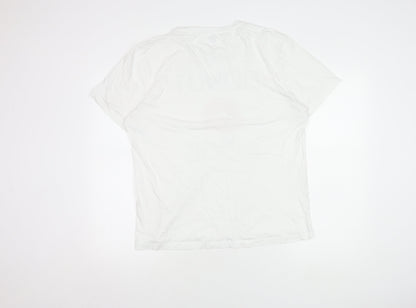 GAP Women's White L T-Shirt - Casual Crew Neck