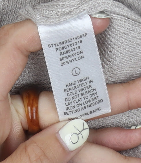 Womens UK Size L Cyrus Beige Cardigan Jumper