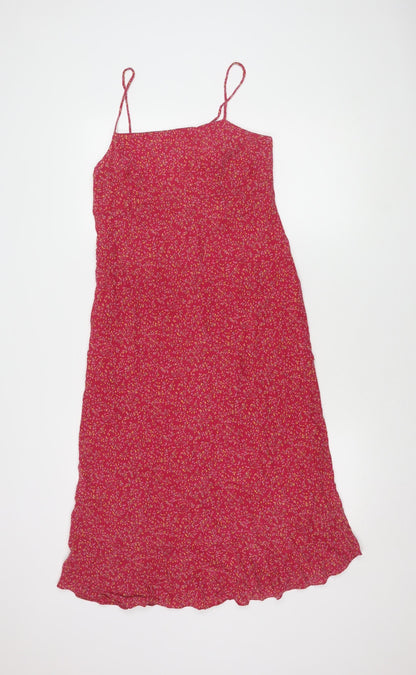 GAP Women's Red Floral Dress, Size 10, Sleeveless, Summer