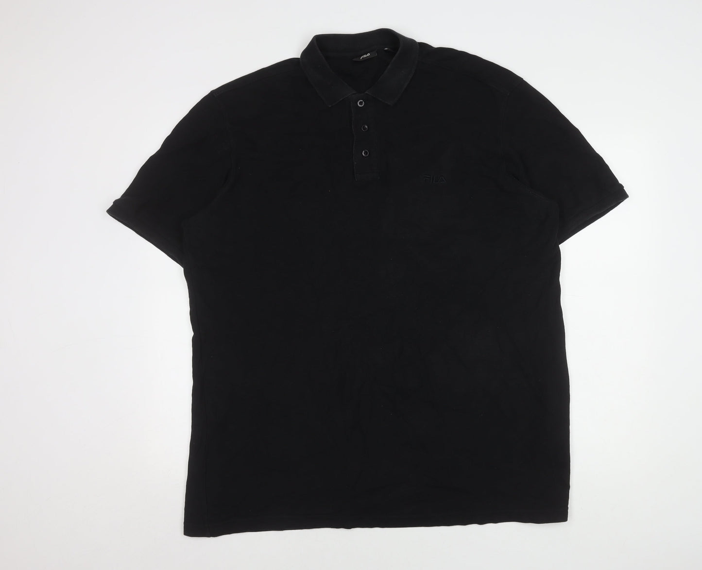 Fila Men's Black Polo Shirt XXL Short Sleeve
