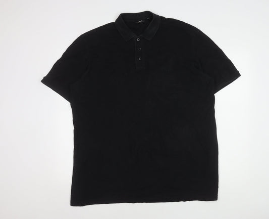 Fila Men's Black Polo Shirt XXL Short Sleeve