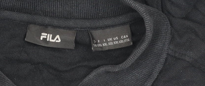 Fila Men's Black Polo Shirt XXL Short Sleeve