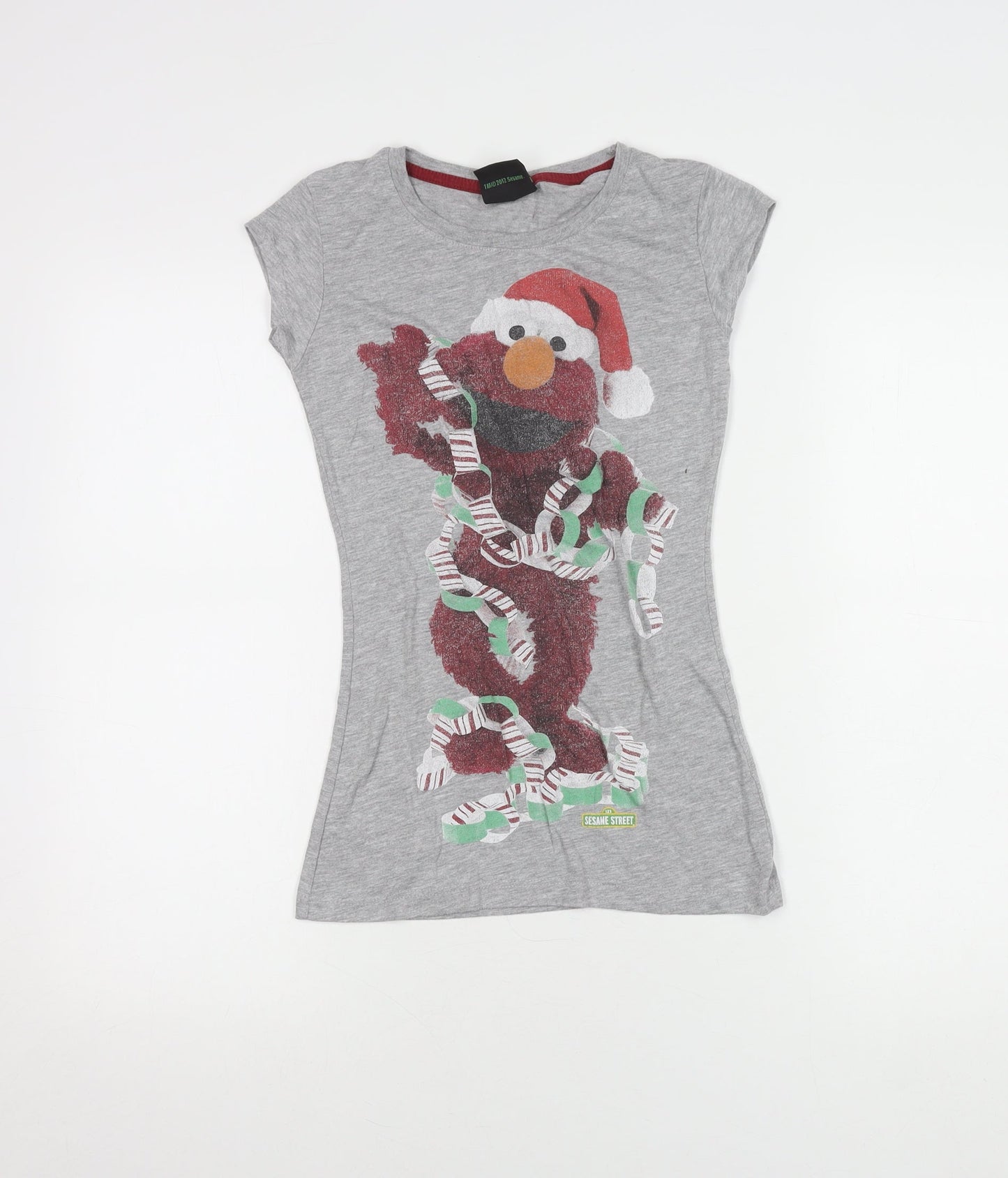 Sesame Street Grey Christmas T-Shirt, Size 6, Teens
