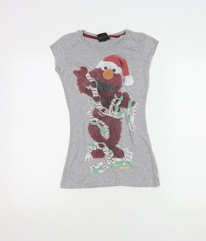Sesame Street Grey Christmas T-Shirt, Size 6, Teens