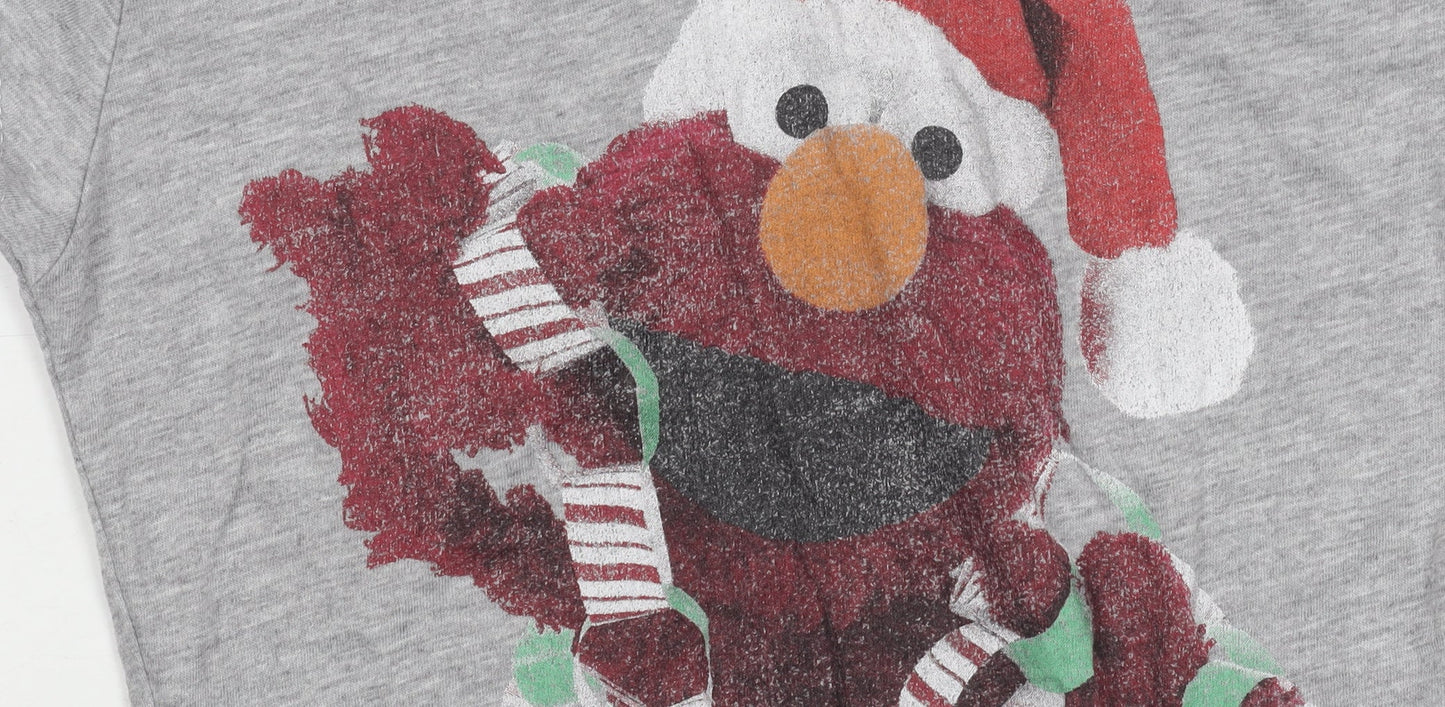Sesame Street Grey Christmas T-Shirt, Size 6, Teens