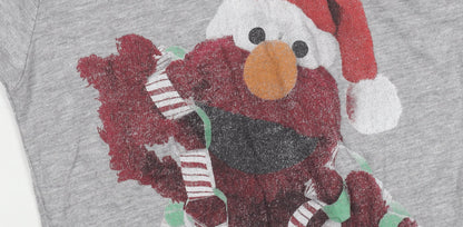 Sesame Street Grey Christmas T-Shirt, Size 6, Teens