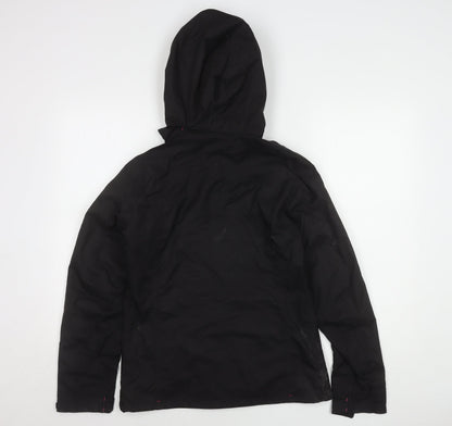 Womens UK Size S DECATHLON Black Parka Coat
