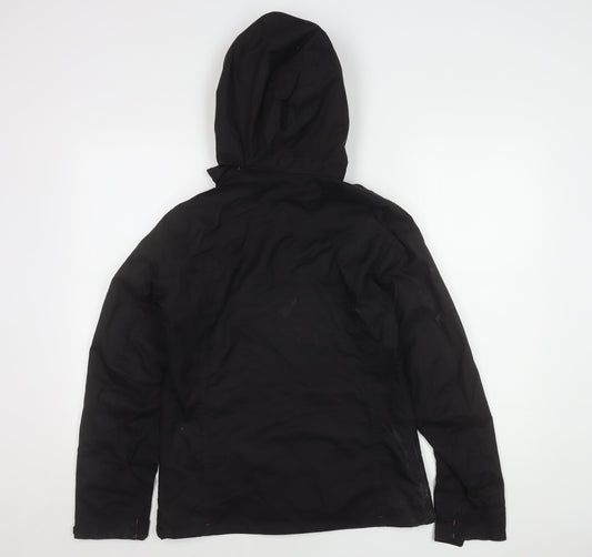 Womens UK Size S DECATHLON Black Parka Coat