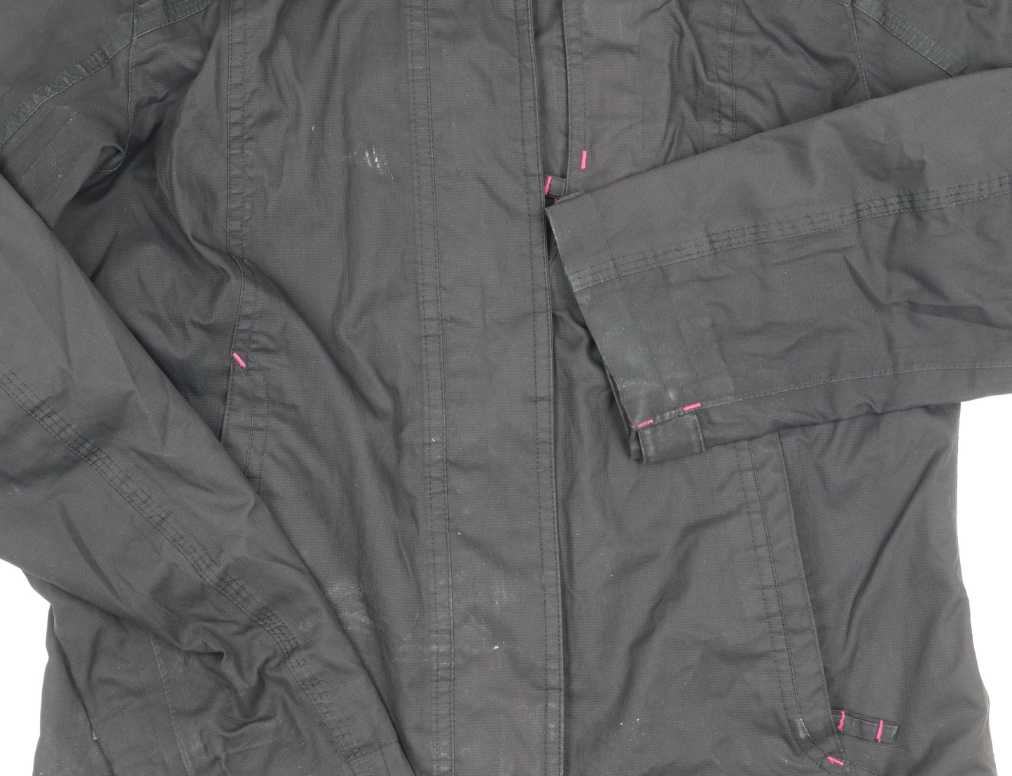 Womens UK Size S DECATHLON Black Parka Coat