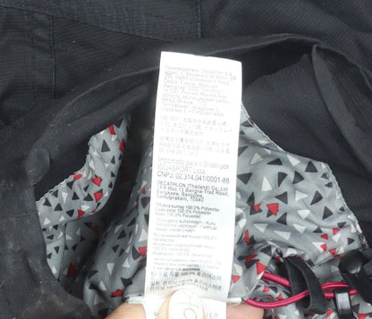 Womens UK Size S DECATHLON Black Parka Coat
