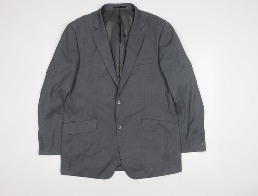 Mens UK Size 42 Charlton Gray Regular Grey Suit Jacket