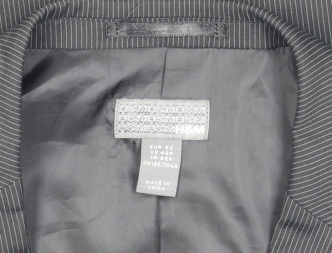 Mens UK Size 42 H&M  Black Suit Jacket