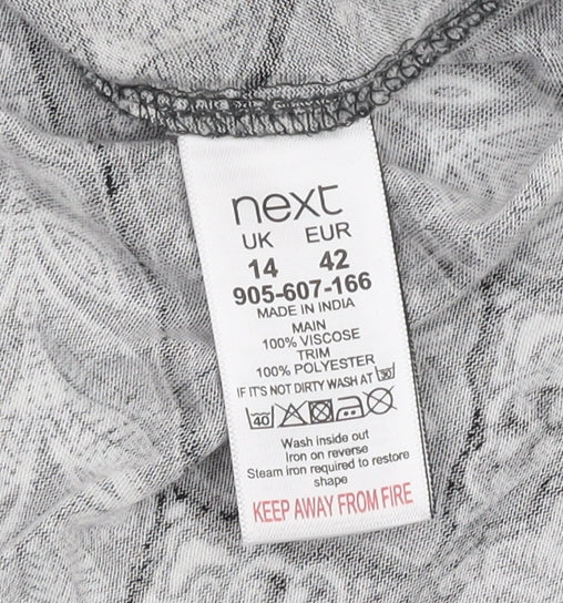 Womens UK Size 14 NEXT Multicoloured Basic Blouse