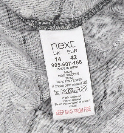 Womens UK Size 14 NEXT Multicoloured Basic Blouse