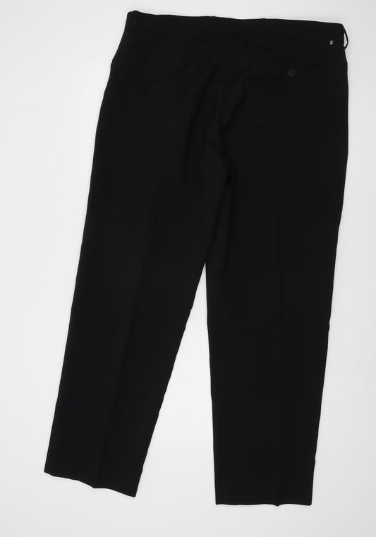 Farah Men's Black Trousers 42 Regular Workwear