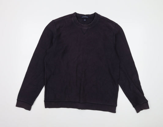 Mens UK Size M Lands' End Black Pullover Sweatshirt