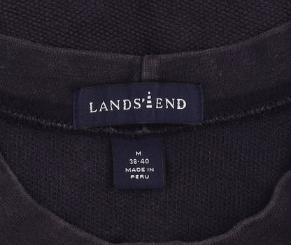 Mens UK Size M Lands' End Black Pullover Sweatshirt