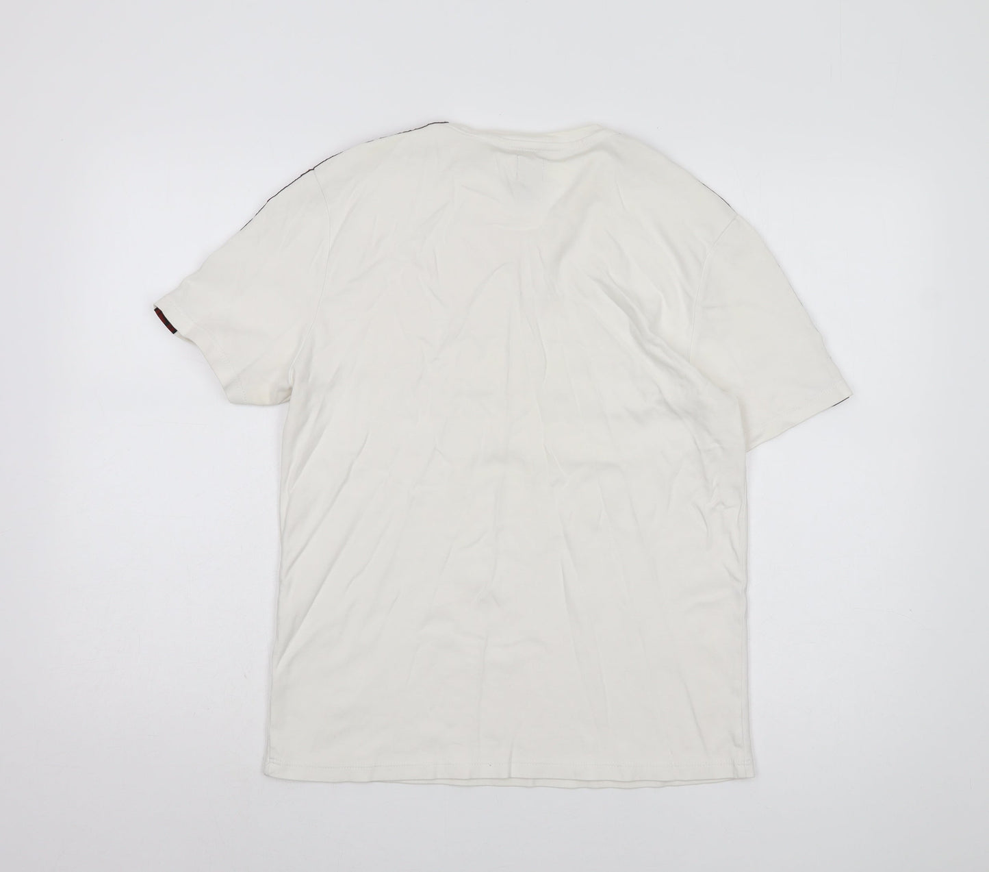 River Island Men’s Ivory T-Shirt Small Short Sleeve