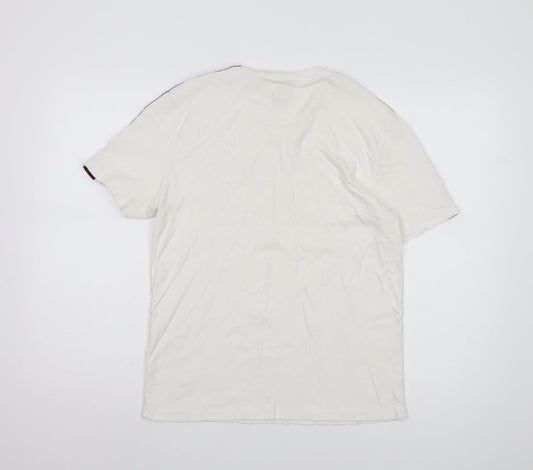 River Island Men’s Ivory T-Shirt Small Short Sleeve