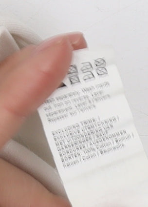 River Island Men’s Ivory T-Shirt Small Short Sleeve