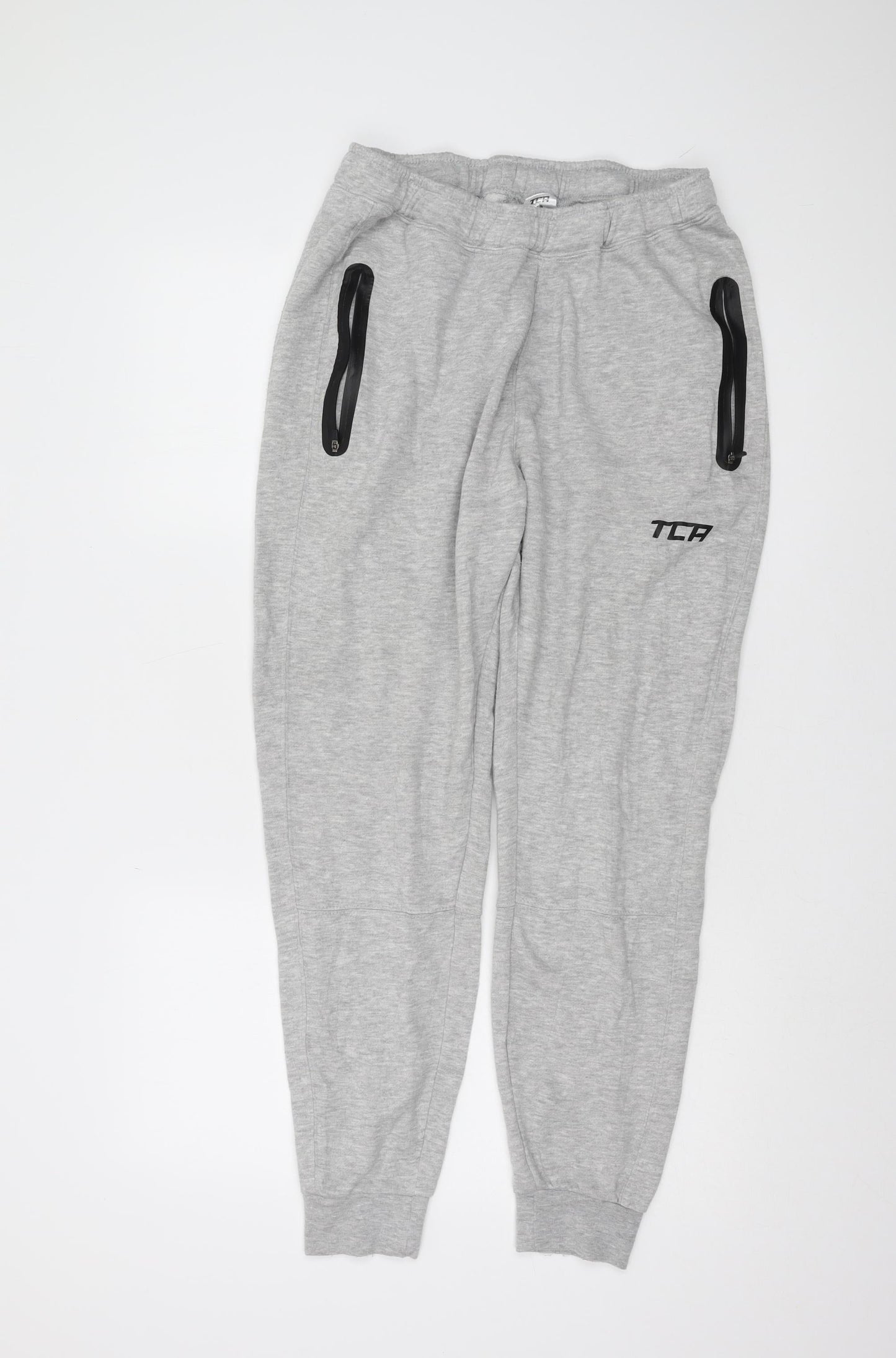 TCA Men's Grey Jogger Trousers, M, Elastic Waist