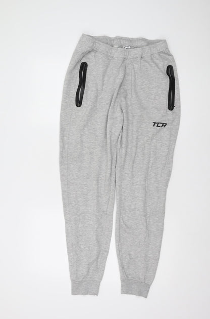 TCA Men's Grey Jogger Trousers, M, Elastic Waist