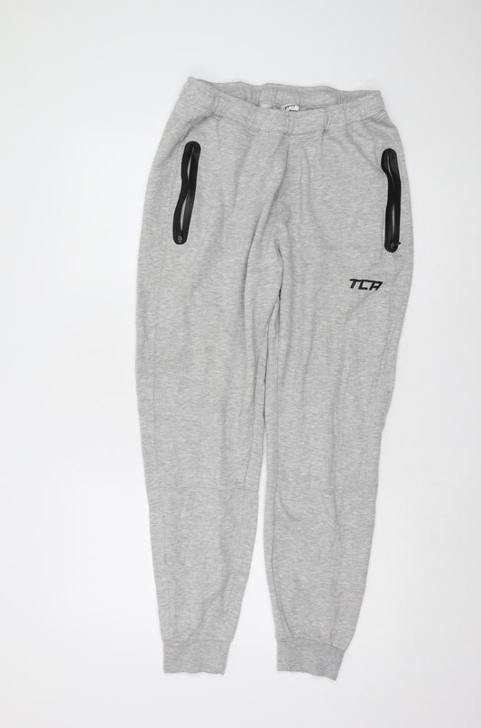 TCA Men's Grey Jogger Trousers, M, Elastic Waist