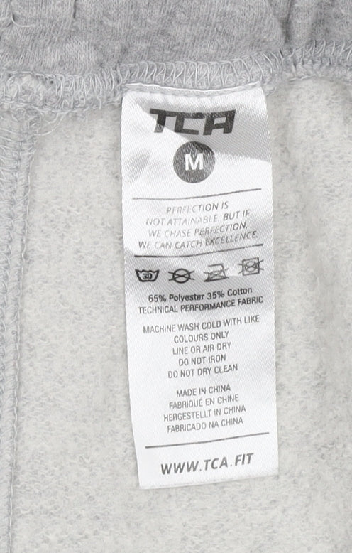 TCA Men's Grey Jogger Trousers, M, Elastic Waist