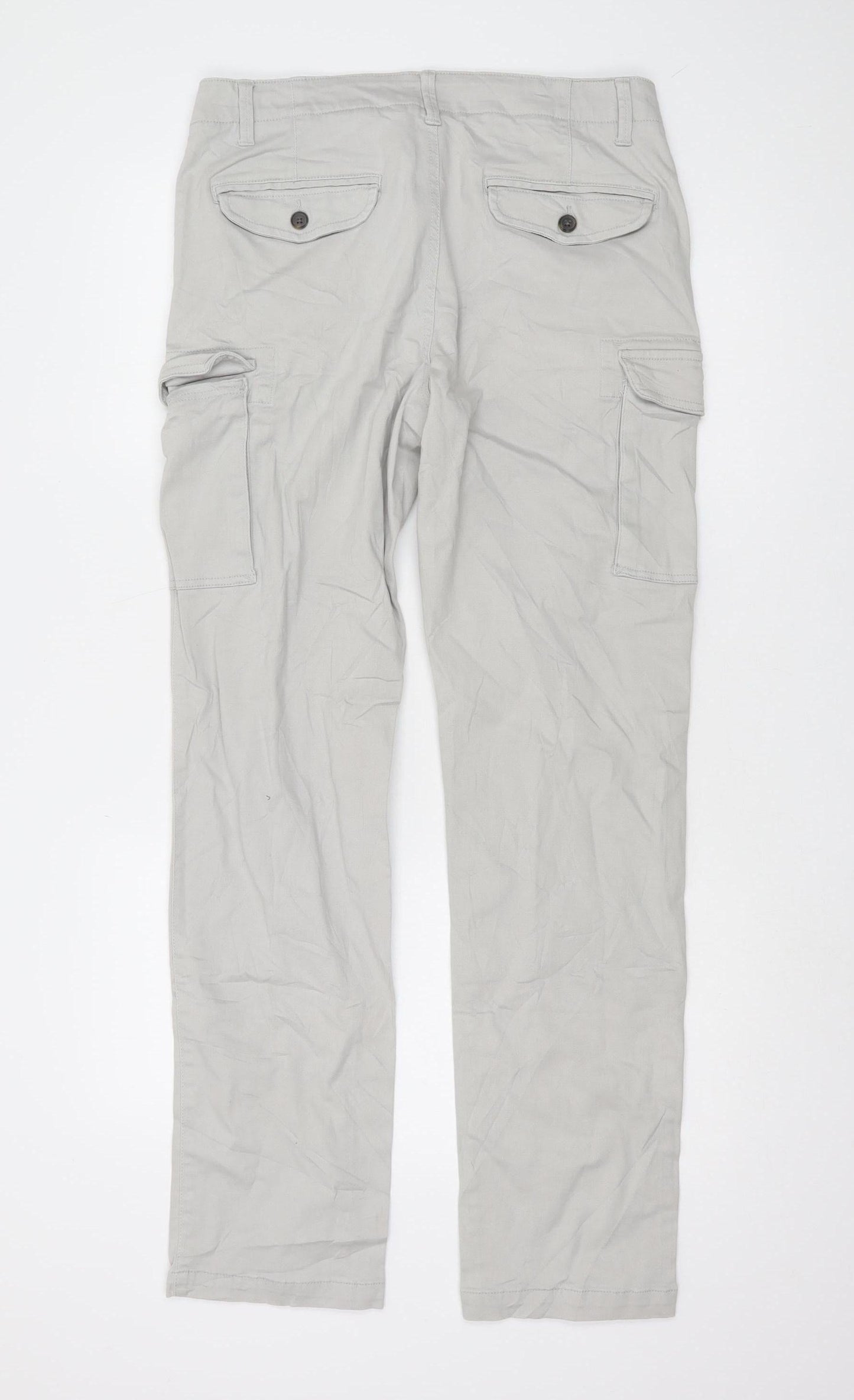 Meraki Men's Grey Cargo Trousers Size 39