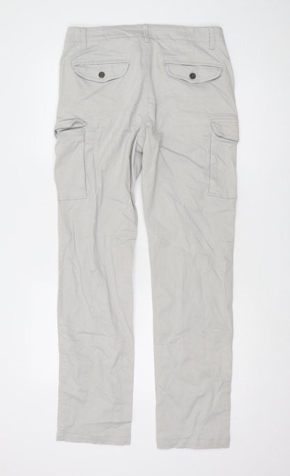 Meraki Men's Grey Cargo Trousers Size 39
