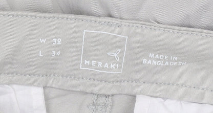 Meraki Men's Grey Cargo Trousers Size 39
