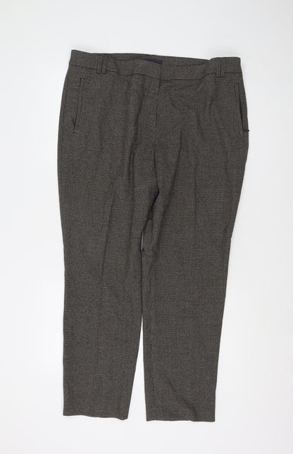 Womens UK Size 18 Marks and Spencer Regular Fit Dress Pants Brown Trousers