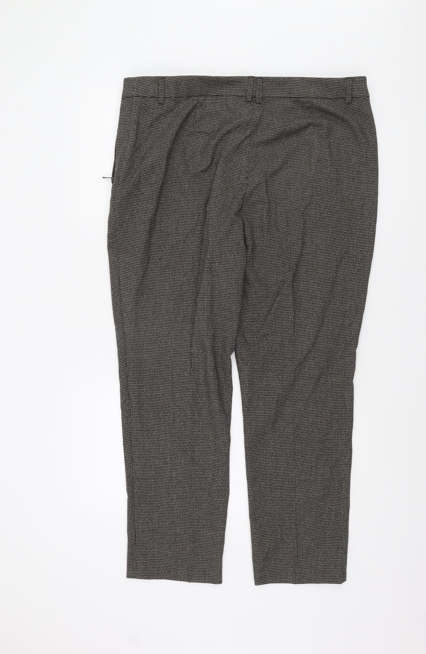 Womens UK Size 18 Marks and Spencer Regular Fit Dress Pants Brown Trousers