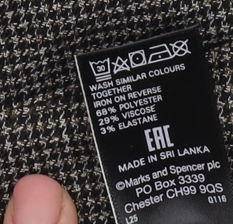 Womens UK Size 18 Marks and Spencer Regular Fit Dress Pants Brown Trousers