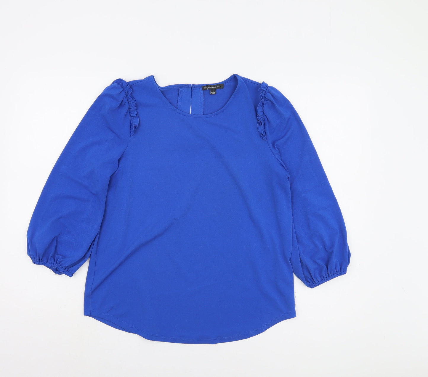 Womens UK Size S Adrianna Papell Blue Basic Blouse