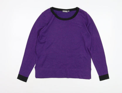 Womens UK Size S Fransa Purple Pullover Jumper